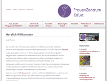 Tablet Screenshot of frauenzentrum-erfurt-handinhand.de